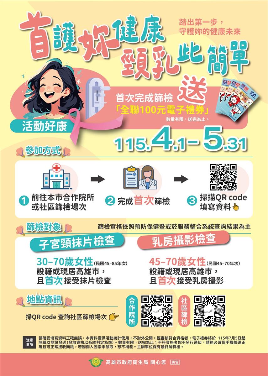 首護妳健康 頸乳此簡單